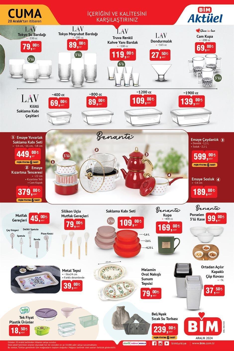 BİM 20 ARALIK CUMA AKTÜEL KATALOĞU