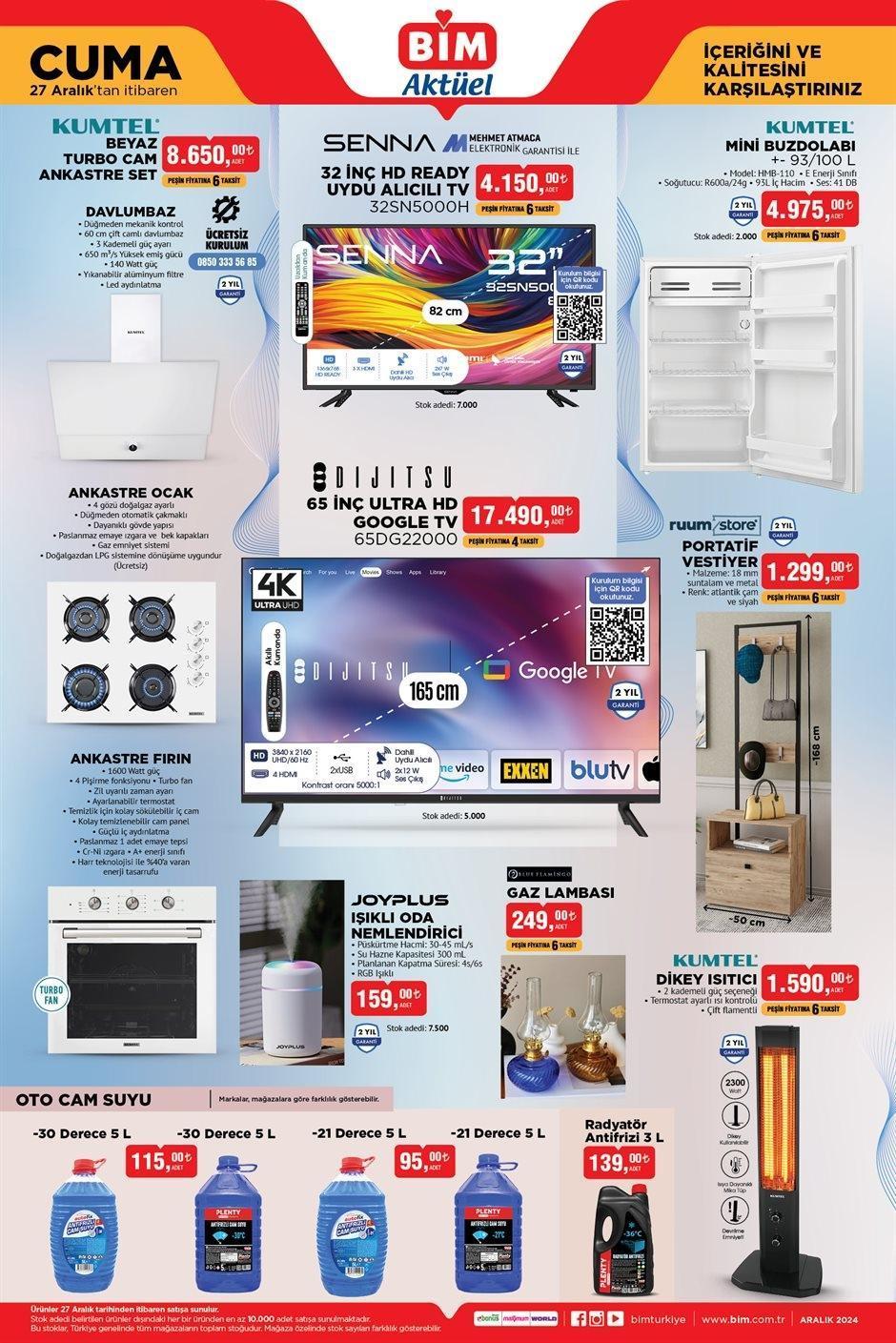 BİM 27 ARALIK  YENİ CUMA AKTÜEL KATALOG