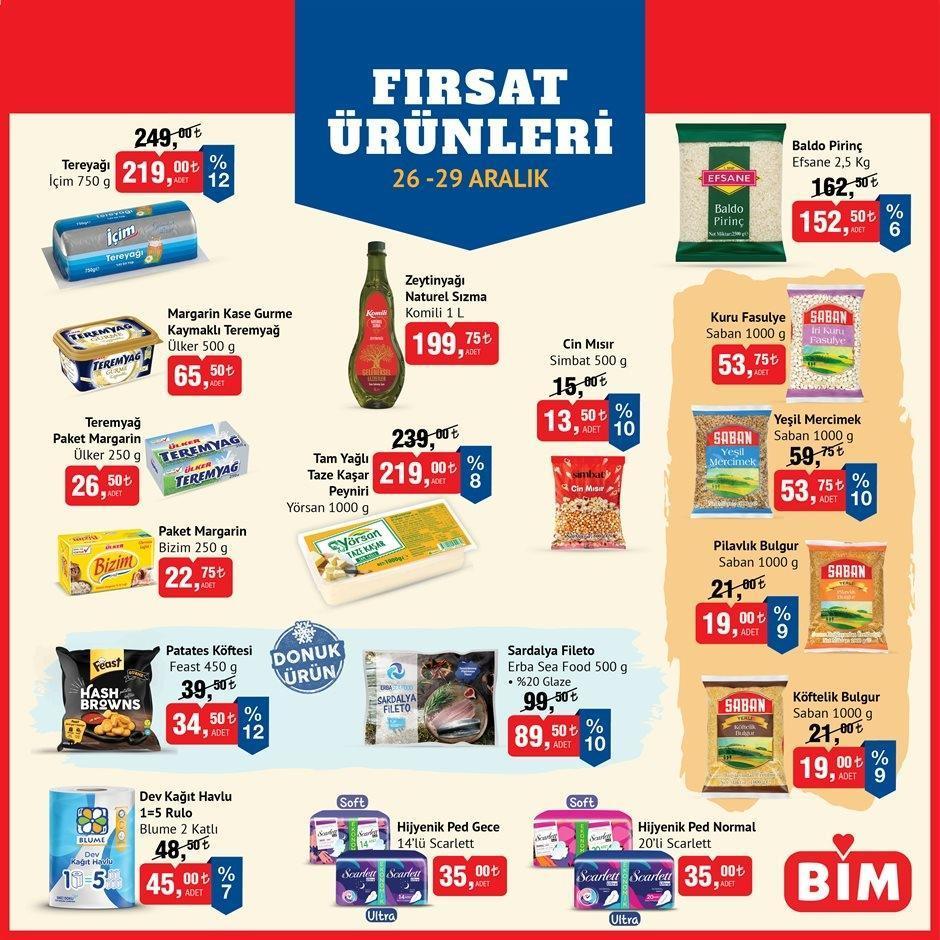26-29 ARALIK BİM İNDİRİMLİ ÜRÜNLER