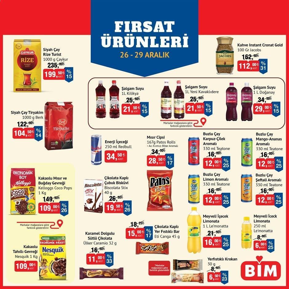 26-29 ARALIK BİM İNDİRİMLİ ÜRÜNLER