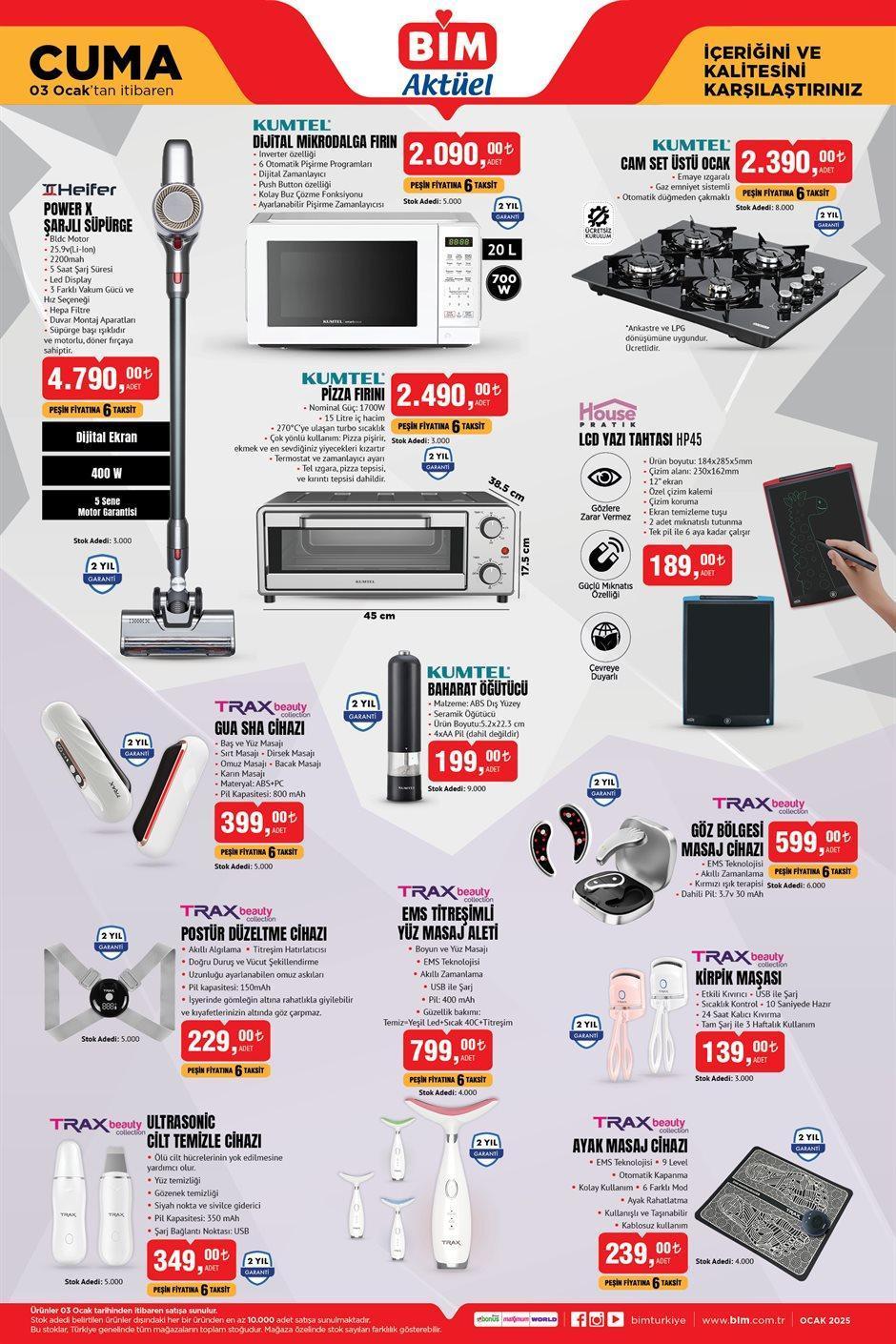 BİM AKTÜEL 31 Aralık 3 Ocak 2025 KATALOĞU Bu hafta yılın ilk BİM
