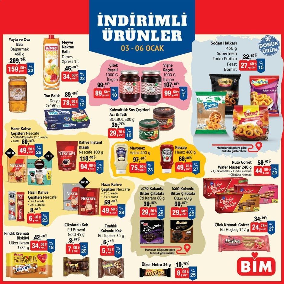 3-6 OCAK BİM AKTÜEL İNDİRİMLERİ