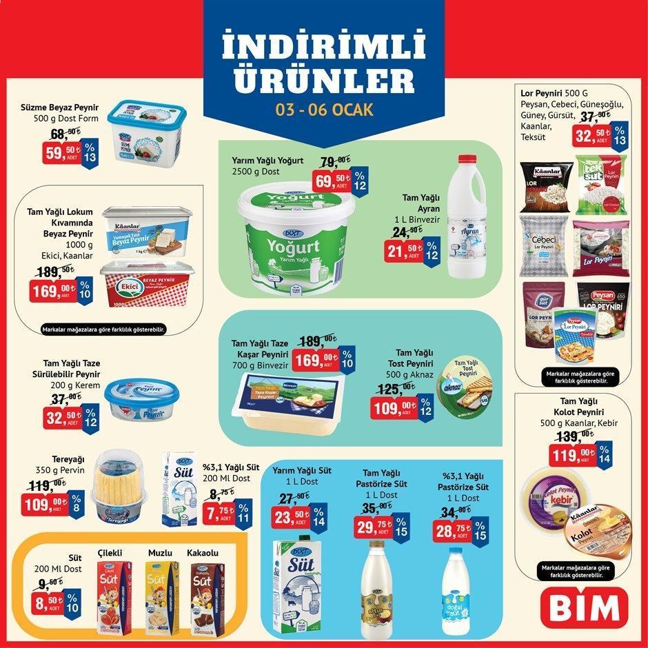 3-6 OCAK BİM AKTÜEL İNDİRİMLERİ