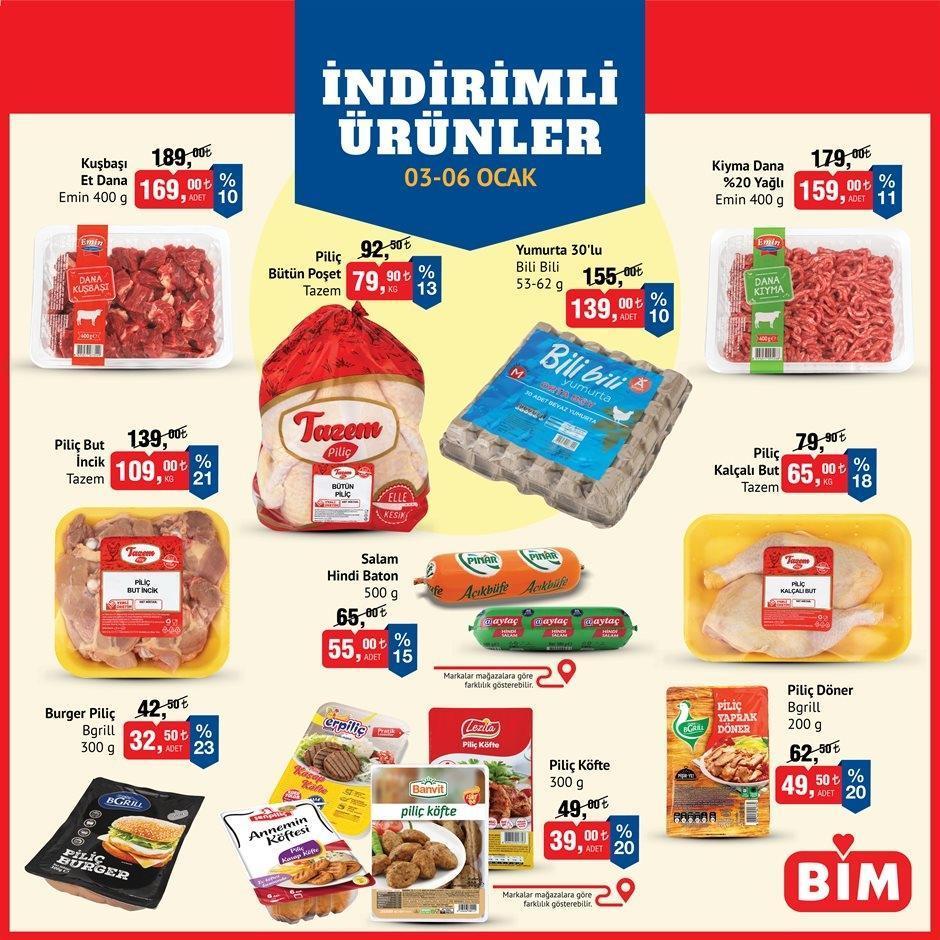 3-6 OCAK BİM AKTÜEL İNDİRİMLERİ