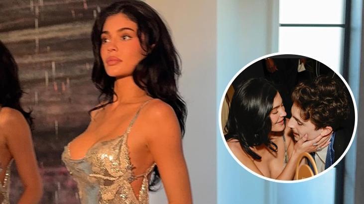 Altın Küre Ödülleri'ne damga vurdular! Timothée Chalamet ve Kylie Jenner'dan dudak dudağa poz