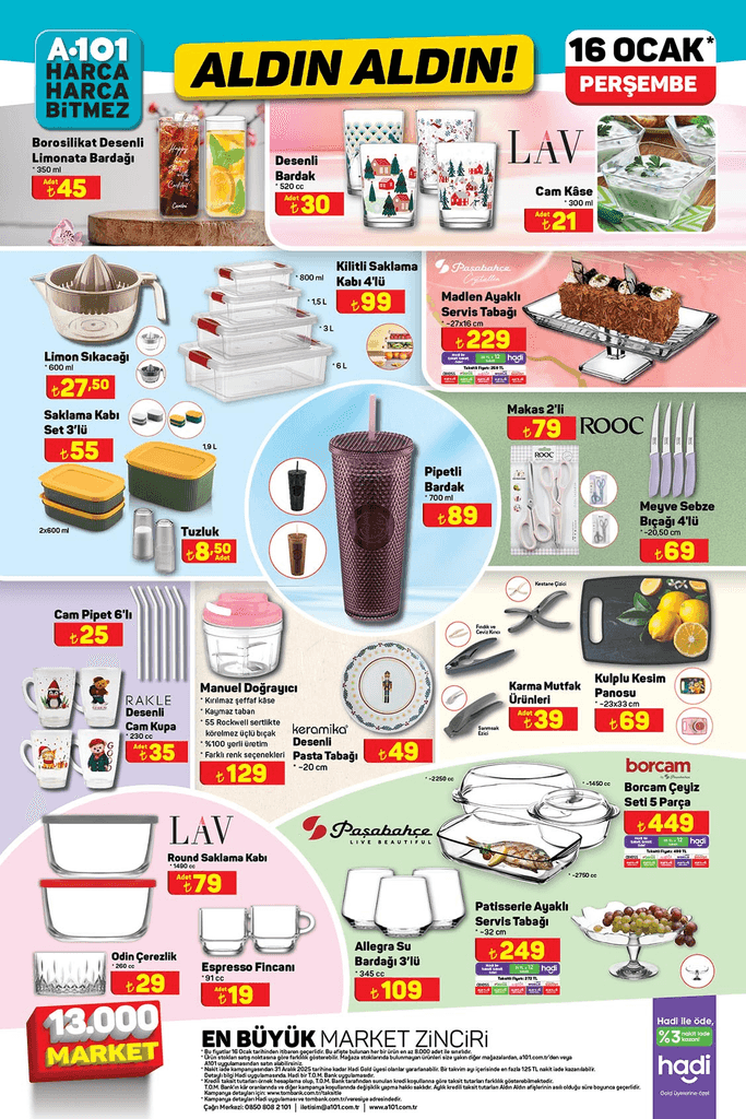 BU HAFTA PERŞEMBE A101 KATALOĞU