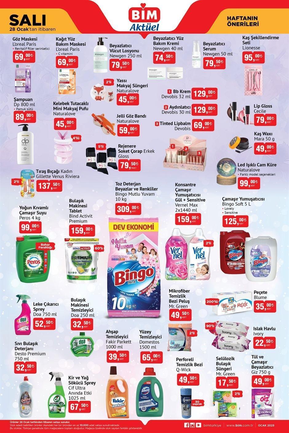 BİM 28 OCAK SALI AKTÜEL KATALOĞU