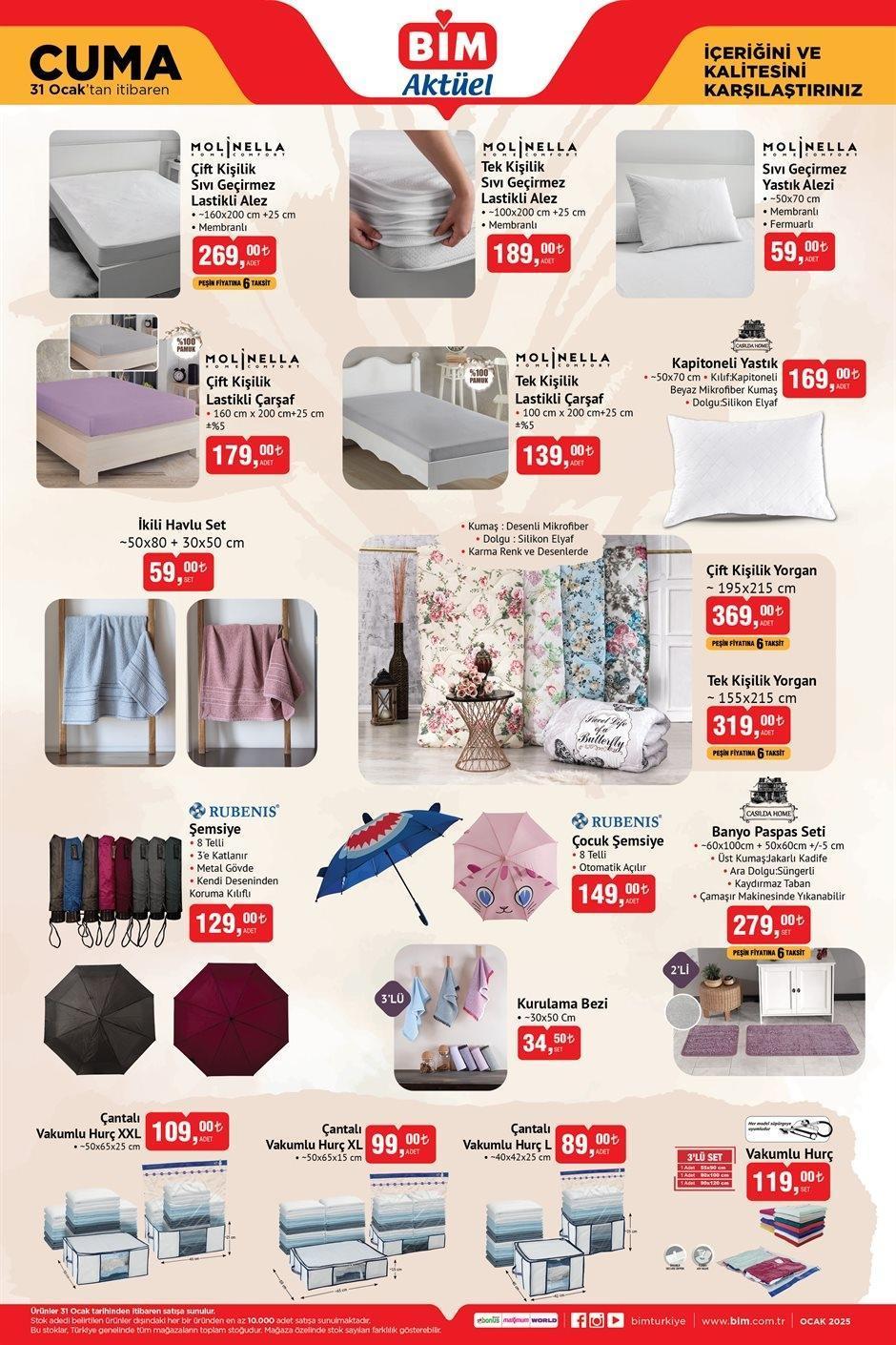 31 OCAK CUMA SON BİM AKTÜEL KATALOĞU