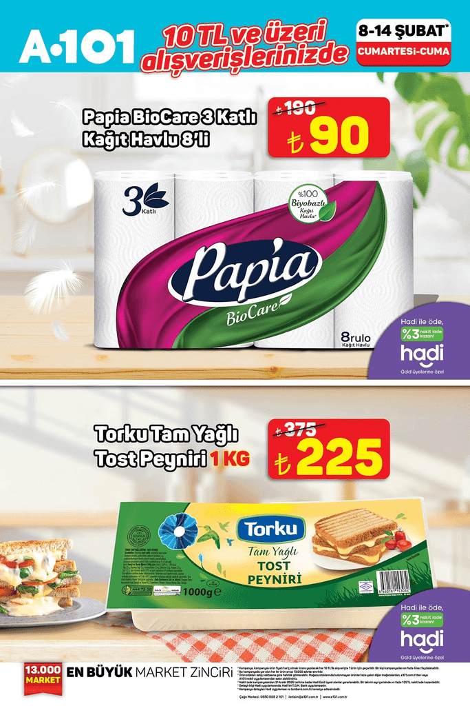 10 TL VE ÜZERİ ALIŞVERİŞLERDE GEÇERLİ