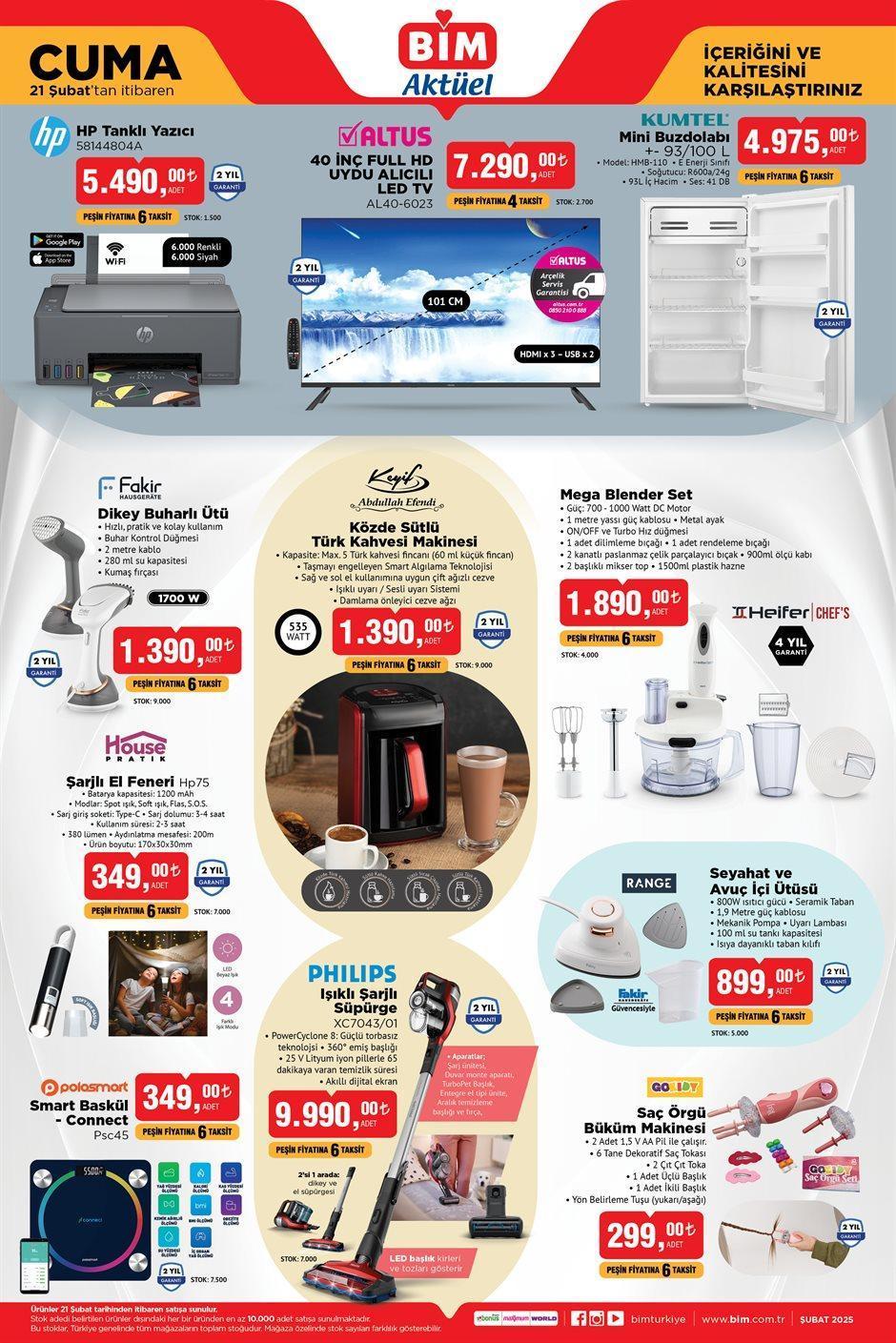 21 ŞUBAT CUMA BİM YENİ AKTÜEL KATALOĞU