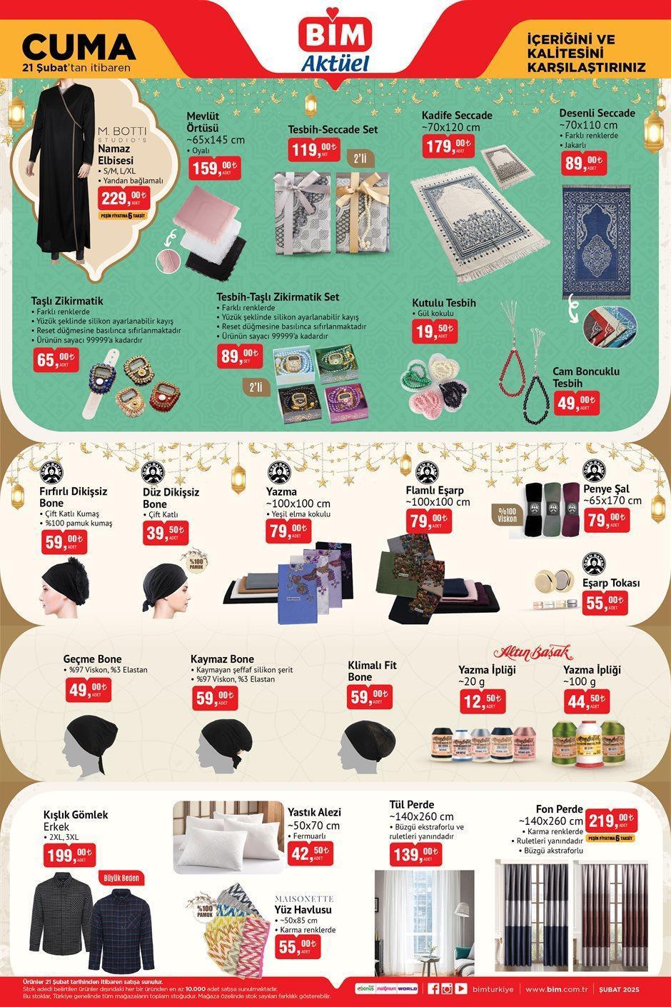 21 ŞUBAT CUMA BİM YENİ AKTÜEL KATALOĞU