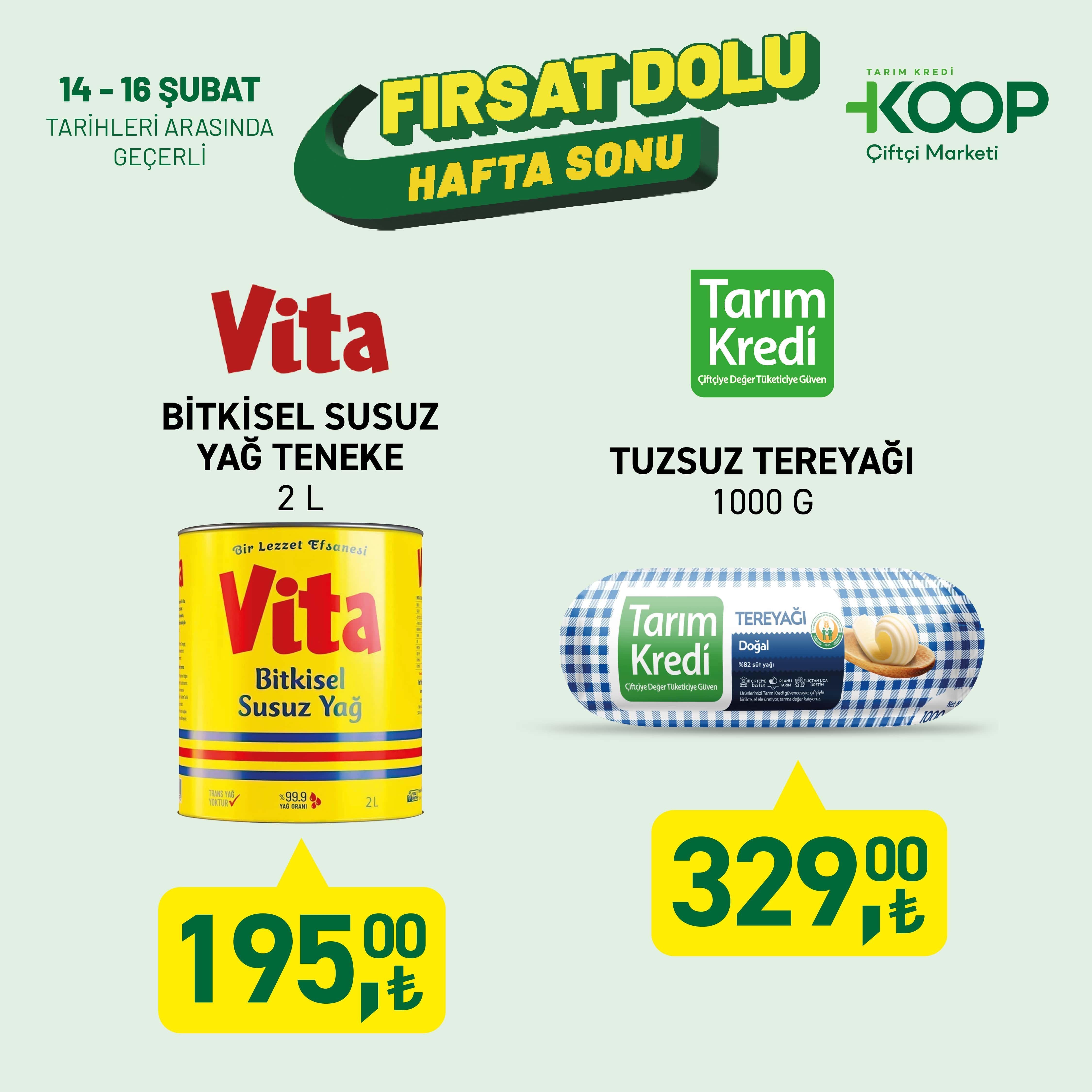 Tarım Kredi Kooperatifi indirim aktüel 15-16 Şubat 2025 kataloğu broşürü Yeni Tarım Kredi Market katalog indirimleri fiyatları