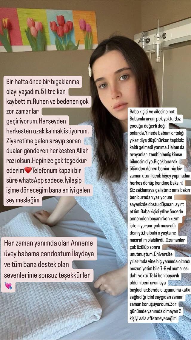 Masterchef Eslem Sena Yurt bıçaklandığını sosyal medyadan açıkladı