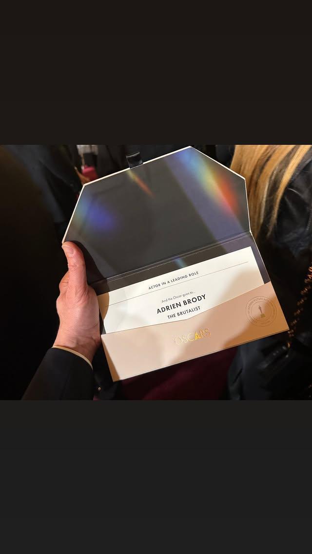 Adrien Brody Oscarda ‘En İyi Erkek Oyuncu’ ödülünü ikinci kez kazandı