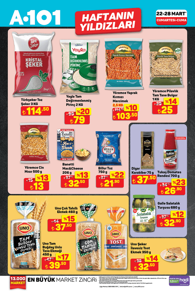 22-28 MART A101 AKTÜEL İNDİRİMLERİ