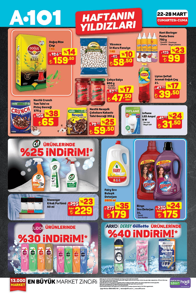 22-28 MART A101 AKTÜEL İNDİRİMLERİ