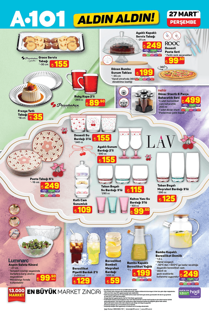27 MART PERŞEMBE A101 AKTÜEL İNDİRİMLERİ