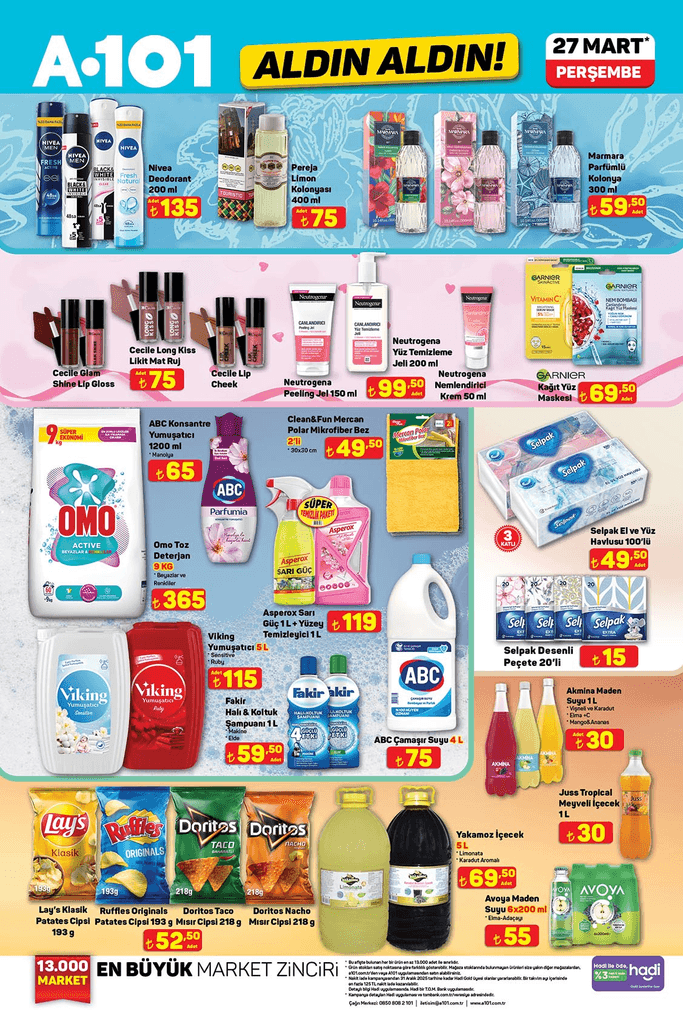 27 MART PERŞEMBE A101 AKTÜEL İNDİRİMLERİ