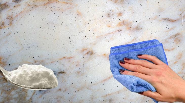 Mermer tezgahlar artık kaymak gibi Yapışan yağların hakkından geliyor, 0 zarar
