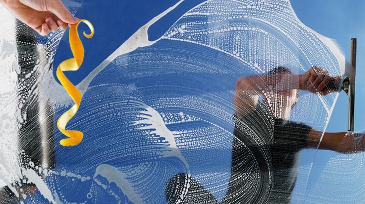 Duşakabin, pencere, cam fark etmez Kurumuş kirece çare: Portakal yağı