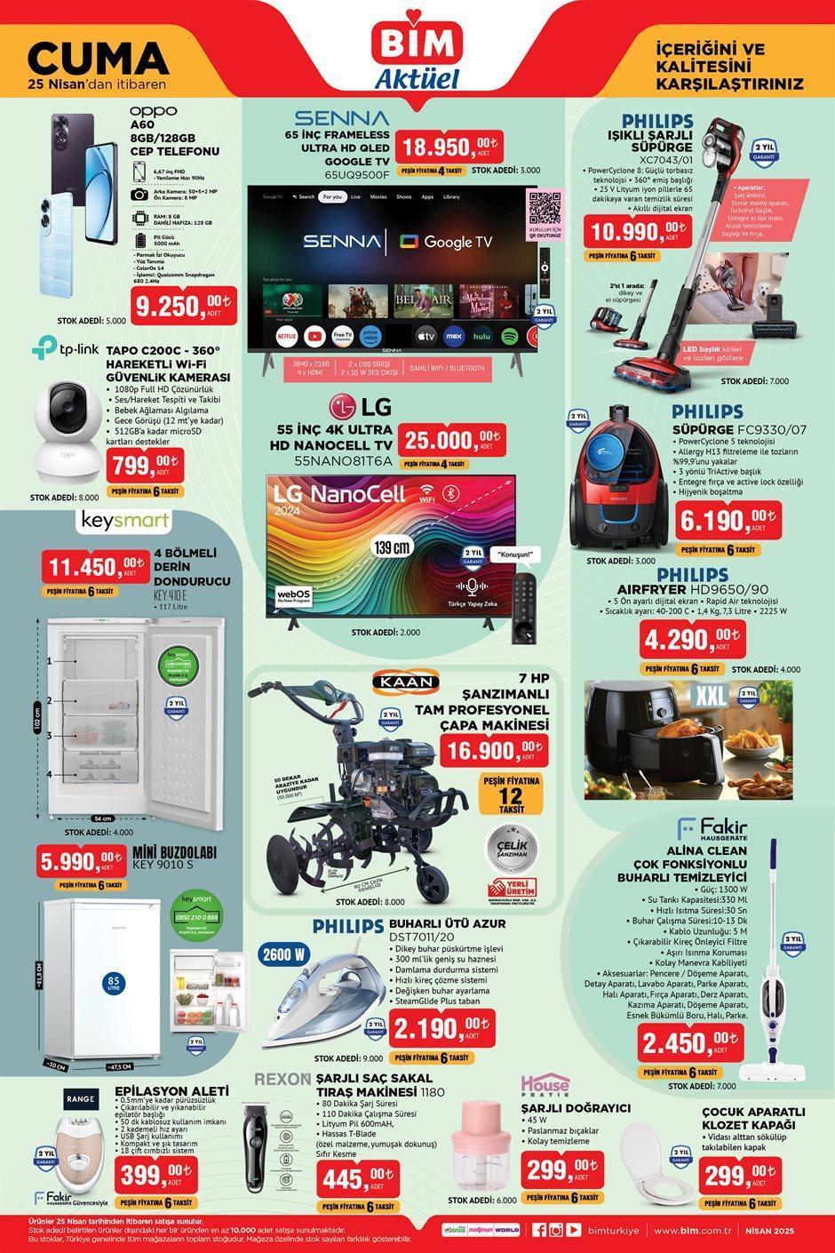 25 NİSAN CUMA BİM AKTÜEL KATALOĞU