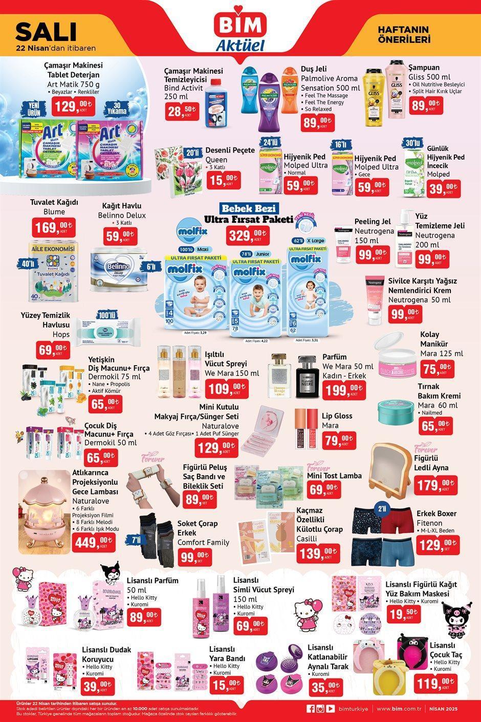 22 NİSAN SALI BİM AKTÜEL KATALOĞU