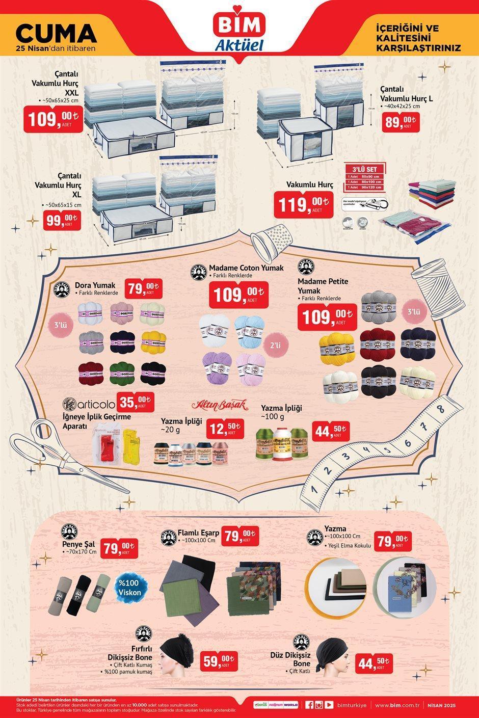 Bu haftanın 25 Nisan Cuma günü BİM aktüel kataloğu yayınlandı!