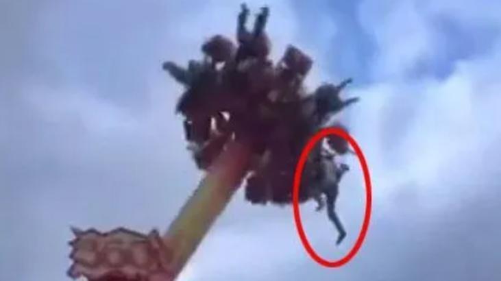 Lunapark faciası! Emniyet kemeri açıldı, metrelerce yükseklikten yere çakıldı