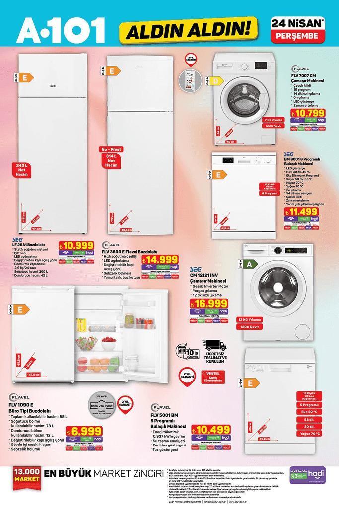 YEPYENİ İNDİRİM FIRSATI A101 katalog bu hafta: 24 Nisan 2025 A101 aktüel indirim kataloğu çıktı Elektrikli Araç, Masaj Aleti, Kettle... A101 aktüel Aldın Aldın kataloğu indirimleri belli oldu!