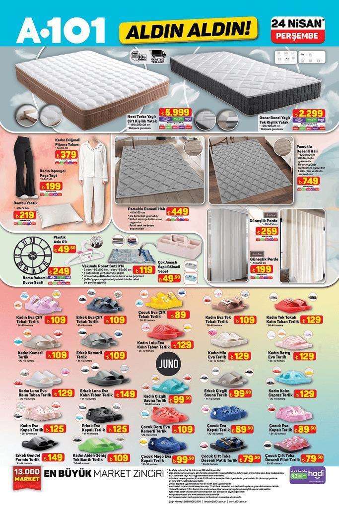 YEPYENİ İNDİRİM FIRSATI A101 katalog bu hafta: 24 Nisan 2025 A101 aktüel indirim kataloğu çıktı Elektrikli Araç, Masaj Aleti, Kettle... A101 aktüel Aldın Aldın kataloğu indirimleri belli oldu!