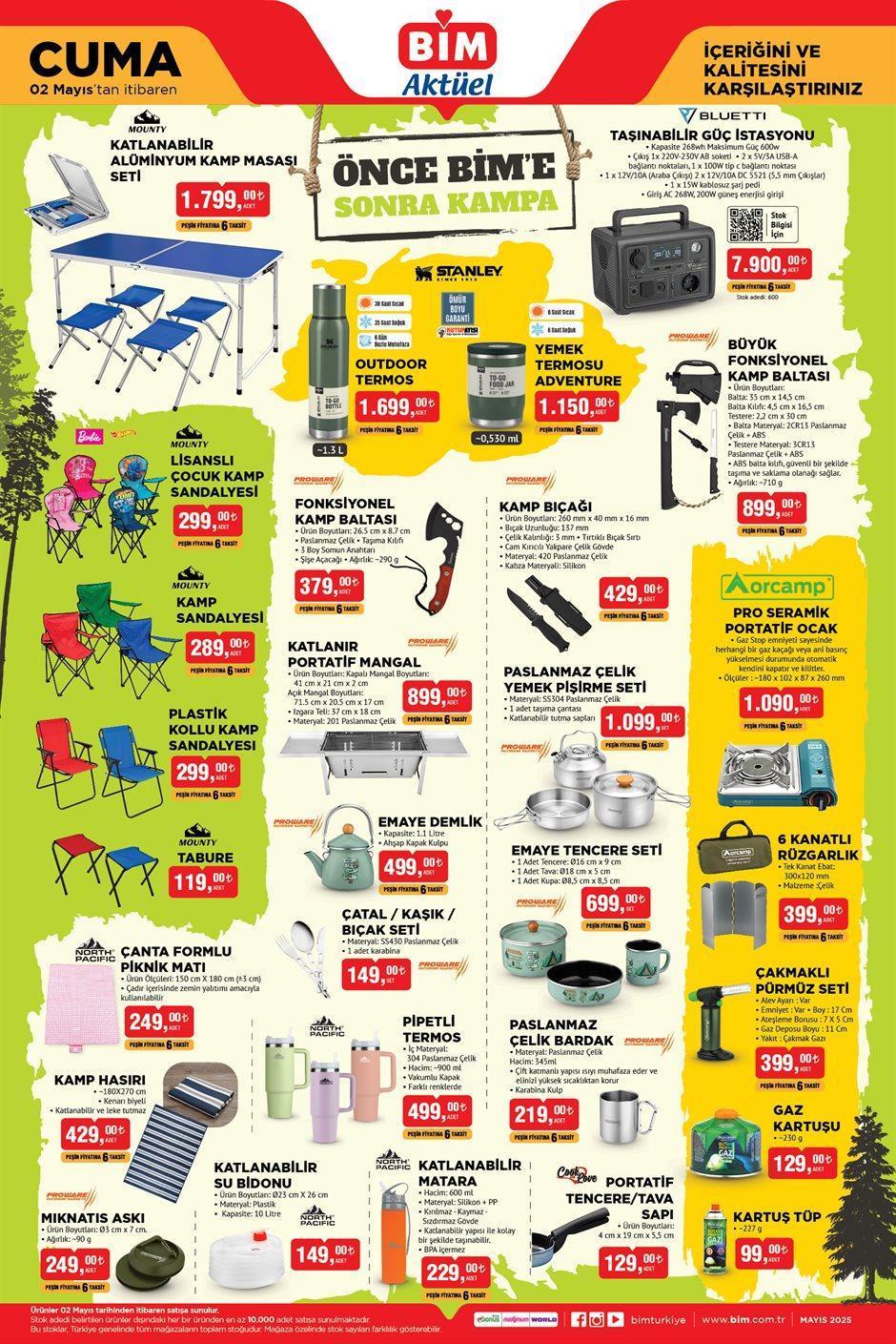 2 MAYIS CUMA BİM AKTÜEL KATALOĞU