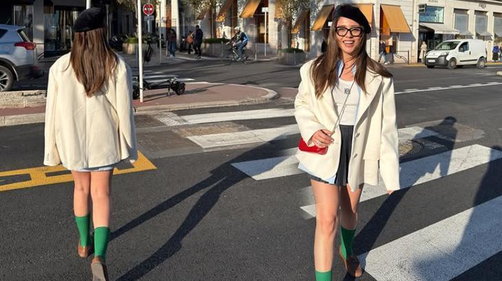 Sıla Türkoğlu'ndan Cannes sokaklarında yeni kombin! Rol arkadaşının yorumu gecikmedi