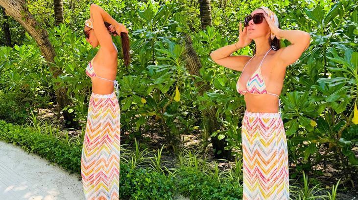 Hadise soluğu Maldivler'de aldı! Bikinili pozlarını Instagram'dan peş peşe paylaştı