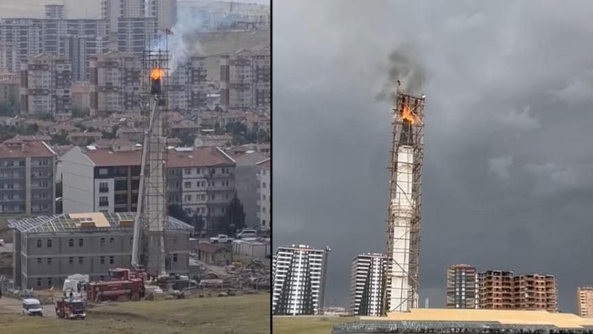 Son dakika... Meteoroloji 28 kent için uyardı Ankara’da şiddetli fırtına: Bir minareye yıldırım düştü