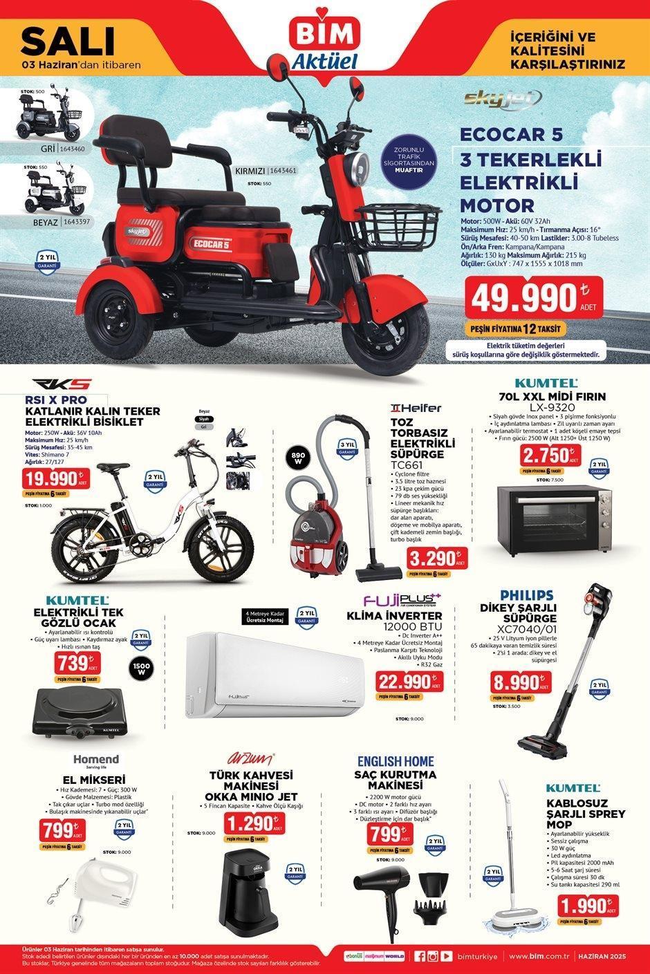 BİM 3 HAZİRAN SALI AKTÜEL KATALOĞU