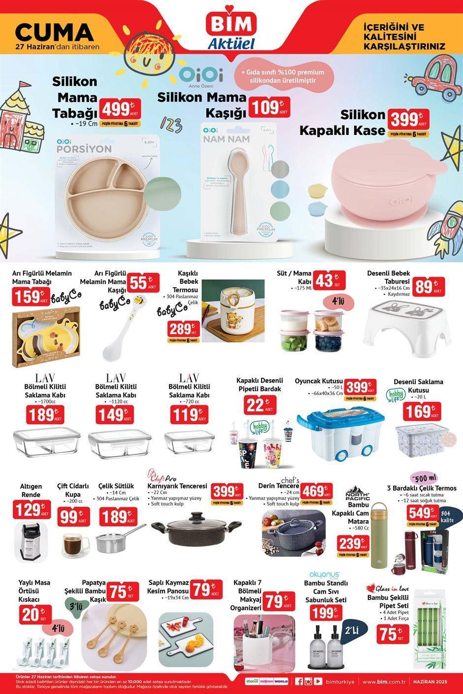 27 HAZİRAN CUMA BİM AKTÜEL KATALOĞU
