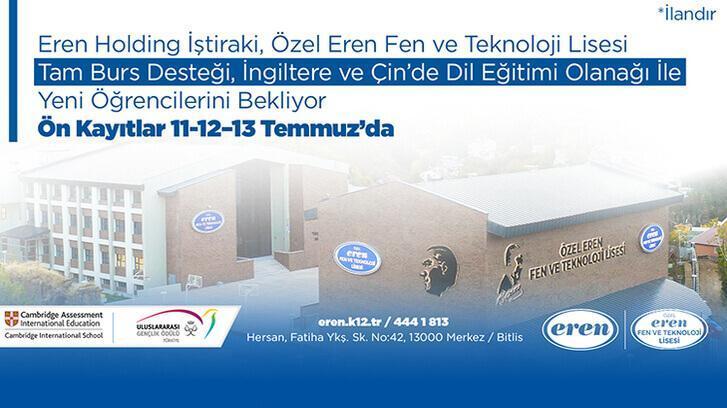 Özel Eren Fen ve Teknoloji Lisesi Yeni Öğrencilerini Bekliyor
