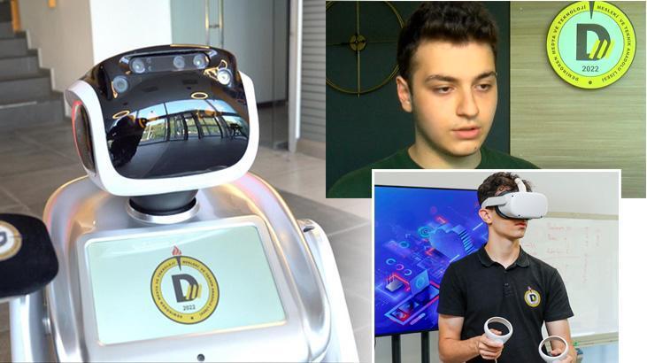 Yapay zeka eğitimi veren Türkiye'de ilk ve tek okul! Demirören Medya ve Teknoloji MTAL'de robotla tanıtım