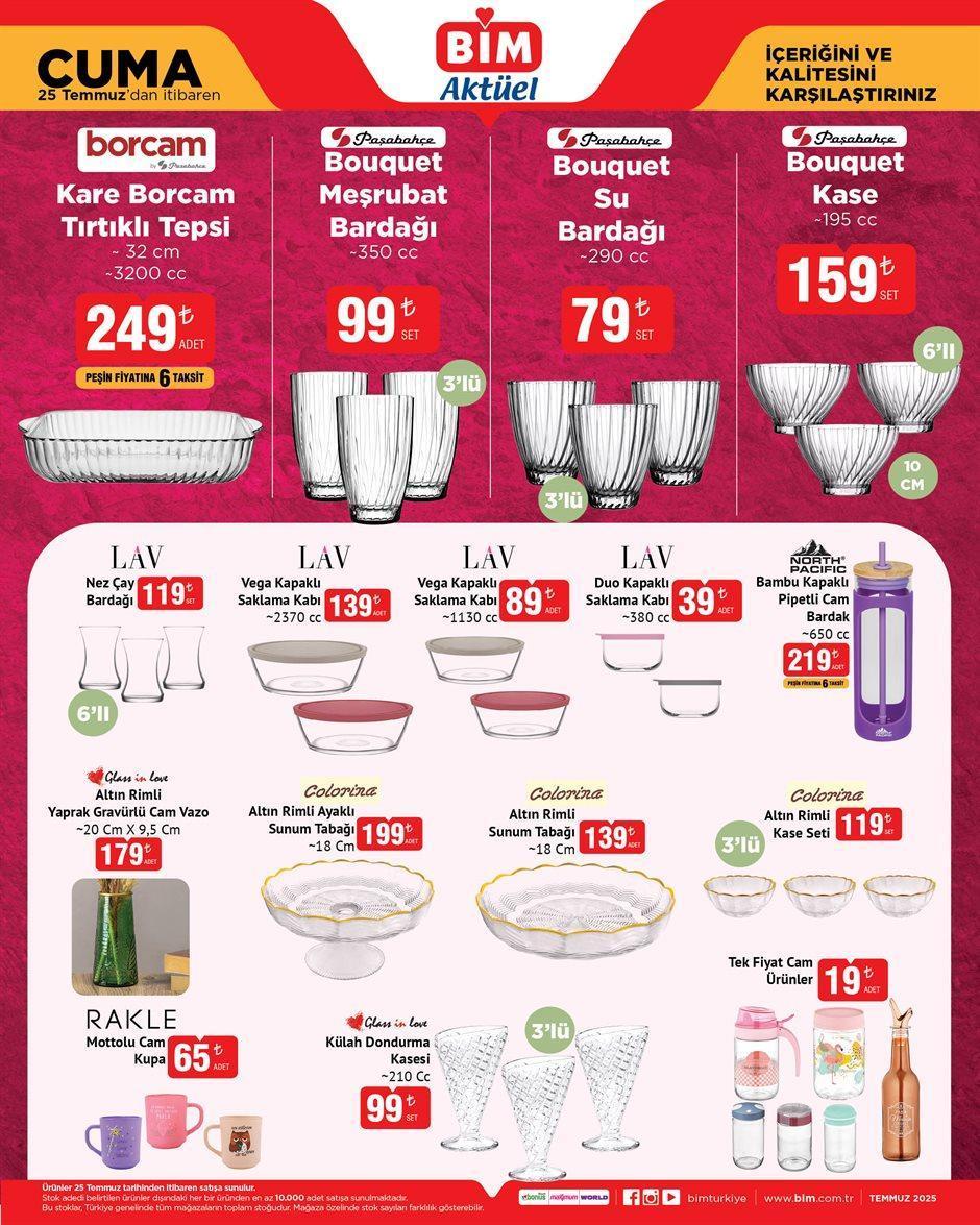 25 TEMMUZ CUMA BİM AKTÜEL ÜRÜNLER | BİM 25 Temmuz Cuma aktüel kataloğunda bu hafta hangi ürünler satışa çıkacak Döküm Kavurma Sacı, Çelik Tencere, Buzluk Termos, Sunum Kesme Tahtası, Tablet Mop Temizlik Seti...