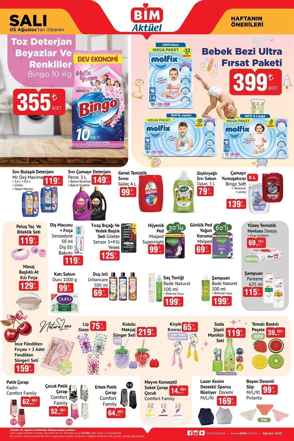 5 AĞUSTOS SALI BİM AKTÜEL KATALOĞU