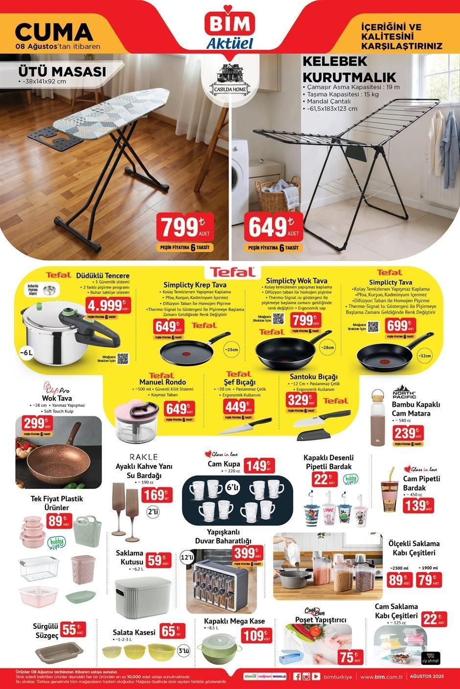 8 AĞUSTOS CUMA BİM YENİ AKTÜEL KATALOG