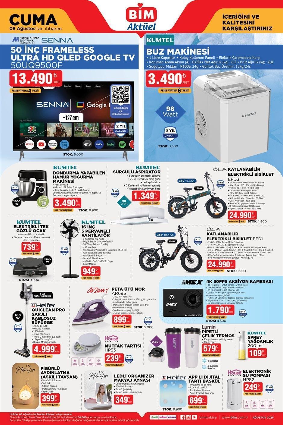 8 AĞUSTOS CUMA BİM YENİ AKTÜEL KATALOG