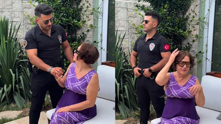 Sosyal medyada viral olan görüntü Nazan Öncel ve Yakışıklı Güvenlik bir araya geldi