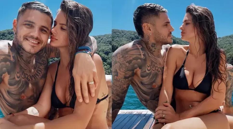 Mauro Icardi schoss ein Tor, seine Freundin war begeistert und begrüßte ihn mit Simges Lied Aşkın Olayım