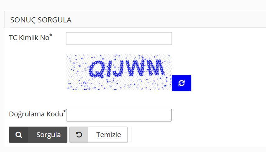 MSB İŞÇİ ALIMI SONUÇLARI SORGULAMA EKRANI MSB İŞÇİ ALIMI SONUÇLARI SORGULAMA EKRANI