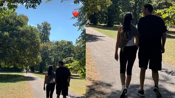 Esra Bilgiç ve sevgilisi Faruk Sabancıdan yeni kare Aşk dolu pozu kalp emojisiyle paylaştı Esra Bilgiç ve sevgilisi Faruk Sabancıdan yeni kare Aşk dolu pozu kalp emojisiyle paylaştı