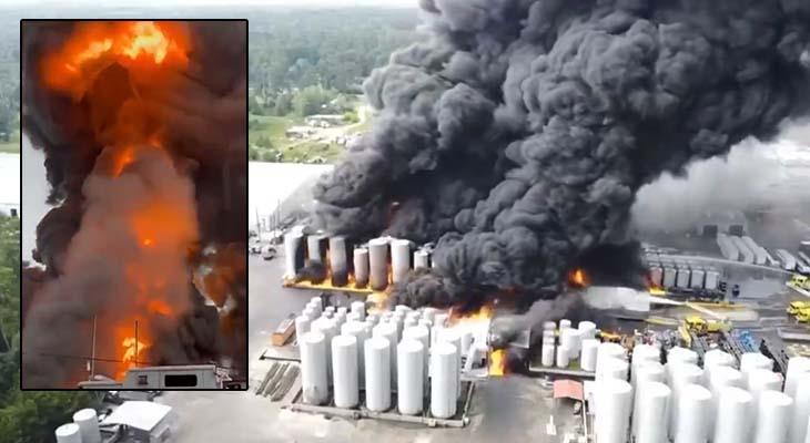 SON DAKİKA HABERLER: ABD'de yakıt fabrikasında patlama! Halk tahliye ediliyor