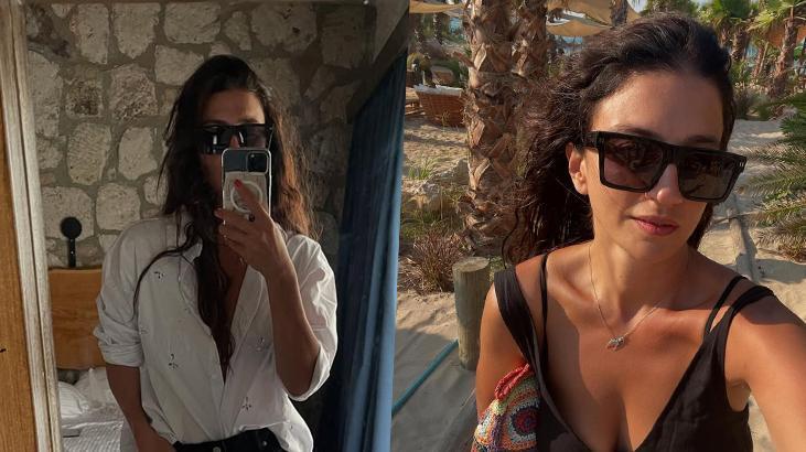 Eşref Rüya'dan kızgın kumlara! Ceren Benderlioğlu'un tatil ışıltısı