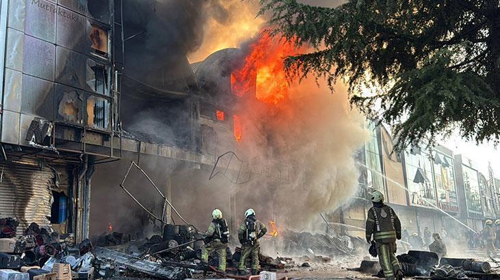 İSTOÇta çıkan yangından görüntüler İSTOÇta çıkan yangından görüntüler