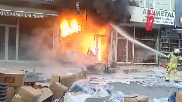 İSTOÇta çıkan yangından görüntüler İSTOÇta çıkan yangından görüntüler